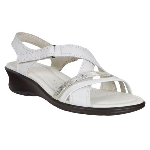 Ecco Shoes - NIB Size EU 41 US 10 10.5 White Felicia Sandal - ECCO